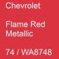 Preview: Chevrolet, Flame Red Metallic, 74 / WA8748.